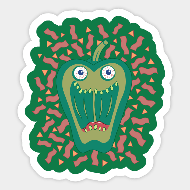 Screaming Bell Pepper Sticker by AlisonDennis